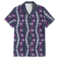 Pikake Maile Tiare Lei Family Matching Summer Maxi Dress and Hawaiian Shirt Poni Lauhala Pattern