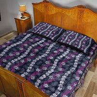 Pikake Maile Tiare Lei Quilt Bed Set Poni Lauhala Pattern