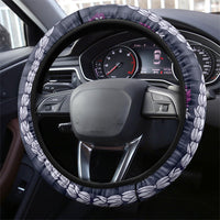 Pikake Maile Tiare Lei Steering Wheel Cover Poni Lauhala Pattern