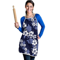 Hawaiian Hibiscus Tribal Floral Blue Apron Polynesian Tapa Pattern LT01 - Polynesian Pride