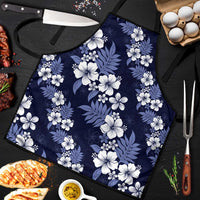 Hawaiian Hibiscus Tribal Floral Blue Apron Polynesian Tapa Pattern LT01 Blue - Polynesian Pride