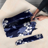 Hawaiian Hibiscus Tribal Floral Blue Umbrella Polynesian Tapa Pattern LT01 - Polynesian Pride