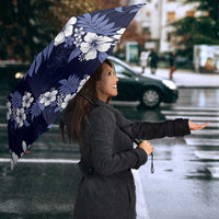 Hawaiian Hibiscus Tribal Floral Blue Umbrella Polynesian Tapa Pattern LT01 - Polynesian Pride