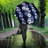 Hawaiian Hibiscus Tribal Floral Blue Umbrella Polynesian Tapa Pattern LT01 - Polynesian Pride
