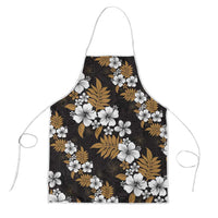 Hawaiian Hibiscus Tribal Floral Brown Apron Polynesian Tapa Pattern LT01 Brown - Polynesian Pride