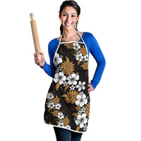 Hawaiian Hibiscus Tribal Floral Brown Apron Polynesian Tapa Pattern LT01 - Polynesian Pride
