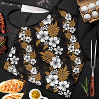 Hawaiian Hibiscus Tribal Floral Brown Apron Polynesian Tapa Pattern LT01 Brown - Polynesian Pride
