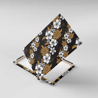 Hawaiian Hibiscus Tribal Floral Brown Canvas Wall Art Polynesian Tapa Pattern - Polynesian Pride