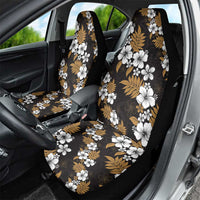 Hawaiian Hibiscus Tribal Floral Brown Car Seat Cover Polynesian Tapa Pattern - Polynesian Pride