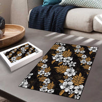 Hawaiian Hibiscus Tribal Floral Brown Puzzle Polynesian Tapa Pattern - Polynesian Pride