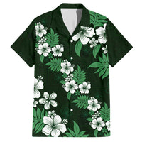 Hawaiian Hibiscus Tribal Floral Green Family Matching Puletasi and Hawaiian Shirt Polynesian Tapa Pattern - Polynesian Pride