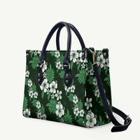 Hawaiian Hibiscus Tribal Floral Green Leather Bag Polynesian Tapa Pattern LT01 Green - Polynesian Pride