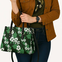Hawaiian Hibiscus Tribal Floral Green Leather Bag Polynesian Tapa Pattern LT01 - Polynesian Pride
