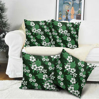 Hawaiian Hibiscus Tribal Floral Green Pillow Cover Polynesian Tapa Pattern - Polynesian Pride