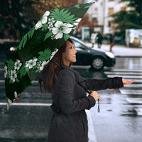 Hawaiian Hibiscus Tribal Floral Green Umbrella Polynesian Tapa Pattern LT01 - Polynesian Pride