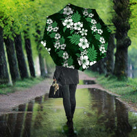 Hawaiian Hibiscus Tribal Floral Green Umbrella Polynesian Tapa Pattern LT01 - Polynesian Pride