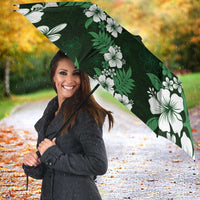 Hawaiian Hibiscus Tribal Floral Green Umbrella Polynesian Tapa Pattern LT01 - Polynesian Pride