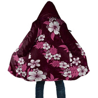Hawaiian Hibiscus Tribal Floral Pink Cloak Polynesian Tapa Pattern LT01 Unisex Pink - Polynesian Pride