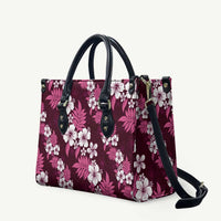 Hawaiian Hibiscus Tribal Floral Pink Leather Bag Polynesian Tapa Pattern LT01 Pink - Polynesian Pride