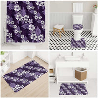 Hawaiian Hibiscus Tribal Floral Purple Bathroom Set Polynesian Tapa Pattern LT01 - Polynesian Pride