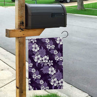 Hawaiian Hibiscus Tribal Floral Purple Garden Flag Polynesian Tapa Pattern - Polynesian Pride