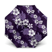 Hawaiian Hibiscus Tribal Floral Purple Umbrella Polynesian Tapa Pattern LT01 One Size Folded 11.42 inch Opened Diameter 37.4 inch Purple - Polynesian Pride