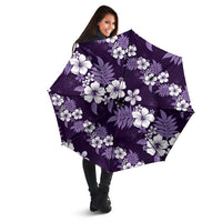 Hawaiian Hibiscus Tribal Floral Purple Umbrella Polynesian Tapa Pattern LT01 - Polynesian Pride