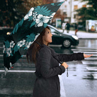 Hawaiian Hibiscus Tribal Floral Teal Umbrella Polynesian Tapa Pattern LT01 - Polynesian Pride