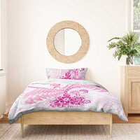 Personalised New Zealand Pink Fern Breast Cancer Bedding Set Polynesian Pattern LT01 - Polynesian Pride