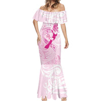 Personalised Aotearoa Breast Cancer Mermaid Dress New Zealand Maori Pattern