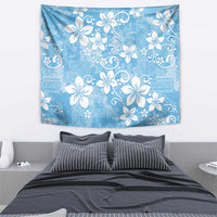 Fiji Tapa Pattern Tapestry Plumeria Floral LT01 - Polynesian Pride