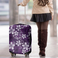 Plumeria Floral Tapa Pattern Amethyst Purple Luggage Cover LT01 - Polynesian Pride