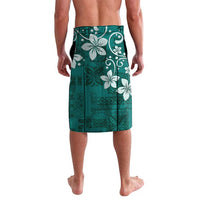 Plumeria Floral Tapa Pattern Crystal Teal Lavalava