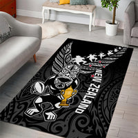 New Zealand Silver Fern Rugby Area Rug Aotearoa Champion 2023 World Cup LT01 - Polynesian Pride