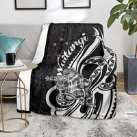 New Zealand Waitangi Day Blanket Aotearoa Te Tiriti O Waitangi Kiwi Black Version LT01 - Polynesian Pride