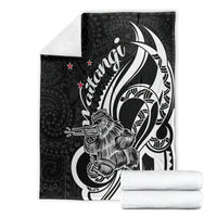 New Zealand Waitangi Day Blanket Aotearoa Te Tiriti O Waitangi Kiwi Black Version LT01 - Polynesian Pride