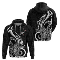 New Zealand Waitangi Day Hoodie Aotearoa Te Tiriti O Waitangi Kiwi Black Version LT01 - Polynesian Pride