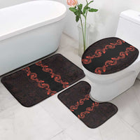 Hawaii Japan Koi Fish Red Bathroom Set Tapa Pattern LT01 - Polynesian Pride
