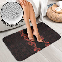 Hawaii Japan Koi Fish Red Bathroom Set Tapa Pattern LT01 - Polynesian Pride