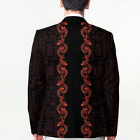 Hawaii Japan Koi Fish Red Blazer Tapa Pattern LT01 - Polynesian Pride