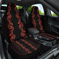 Hawaii Japan Koi Fish Red Car Seat Cover Tapa Pattern LT01 One Size Red - Polynesian Pride