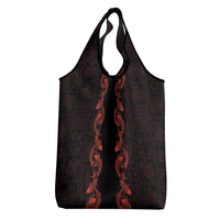 Hawaii Japan Koi Fish Red Grocery Bag Tapa Pattern LT01 - Polynesian Pride