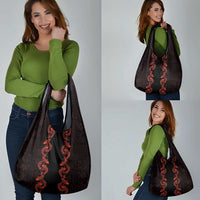Hawaii Japan Koi Fish Red Grocery Bag Tapa Pattern LT01 - Polynesian Pride