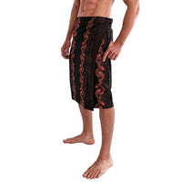 Hawaii Japan Koi Fish Red Lavalava Tapa Pattern LT01 - Polynesian Pride