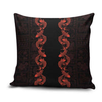 Hawaii Japan Koi Fish Red Pillow Cover Tapa Pattern LT01 Red - Polynesian Pride