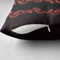 Hawaii Japan Koi Fish Red Pillow Cover Tapa Pattern LT01 - Polynesian Pride