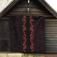 Hawaii Japan Koi Fish Red Quilt Tapa Pattern LT01 - Polynesian Pride