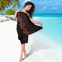 Hawaii Japan Koi Fish Red Sarong Tapa Pattern - Polynesian Pride