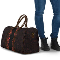 Hawaii Japan Koi Fish Red Travel Bag Tapa Pattern LT01 - Polynesian Pride