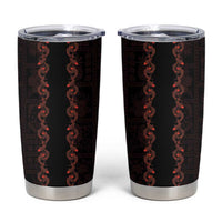Hawaii Japan Koi Fish Red Tumbler Cup Tapa Pattern LT01 Red - Polynesian Pride